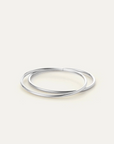 JENNY BIRD DANE BANGLE SET PLATINUM (M)