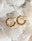 ELLI PARR GOLD BRAIDED HOOPS