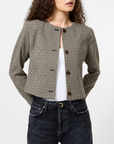 FRENCH CONNECTION HOUNDSTOOTH WOOL JACKET