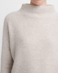 VINCE BOILED FUNNEL NECK PULLOVER