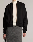 VINCE PONTE KNIT BOMBER JACKET