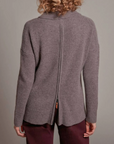 ALASHAN CASHMERE BACK ZIP TURTLENECK