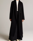 VINCE SHAWL COLLAR WOOL LONG COAT