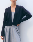 WHITE & WARREN CASHMERE OPEN-FRONT CARDIGAN