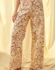 MIOU MUSE FLORAL PRINT STRETCH PANTS