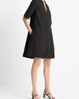 VINCE S/S A-LINE SHORT DRESS