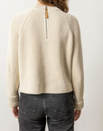 LILLA P ZIP BACK RAGLAN SWEATER