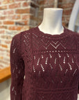 AUTUMN CASHMERE STITCHERY PATCHWORK CREW
