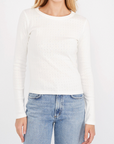 MAREA POINTELLE LONG SLEEVE CREWNECK