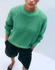 WHITE & WARREN CASHMERE MESH SWEATSHIRT