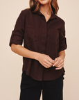 BELLA DAHL SPLIT BACK BUTTON DOWN