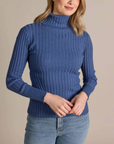 ALASHAN CASHMERE COTTON BLAIR RIB TURTLENECK