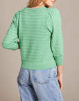 ALASHAN COTTON AUDREY 3/4 PUFF SLEEVE CREW