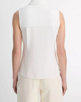 VINCE SLEEVELESS BUTTON DOWN