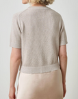 LILLA P SHORT SLEEVE SPARKLE SWEATER