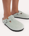 BIRKENSTOCK BOSTON SOFT FOOTBED SUEDE - NARROW