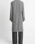 VINCE HERRINGBONE DOUBLE BREASTED COAT