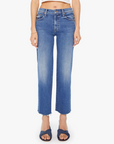MOTHER THE MID RISE RAMBLER ZIP ANKLE FRAY DBO