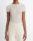 VINCE WAFFLE KNIT S/S CREW