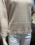 AUTUMN CASHMERE SCALLOPED EDGE FRINGE CREW