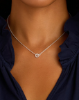 GORJANA CREW INTERLOCKING NECKLACE SILVER