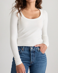 MARINE LAYER LEXI RIB SUN-IN SCOOP TEE