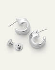 JENNY BIRD AURELIA HOOPS SMALL SILVER