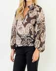 THML OPAL PAISLEY PRINTED V NECK BLOUSE