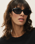 Z SUPPLY BACKSTAGE SUNGLASSES - POLISHED BLACK/GREY