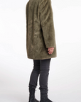 RINO & PELLE NONNA SINGLE BREASTED FAUX FUR COAT