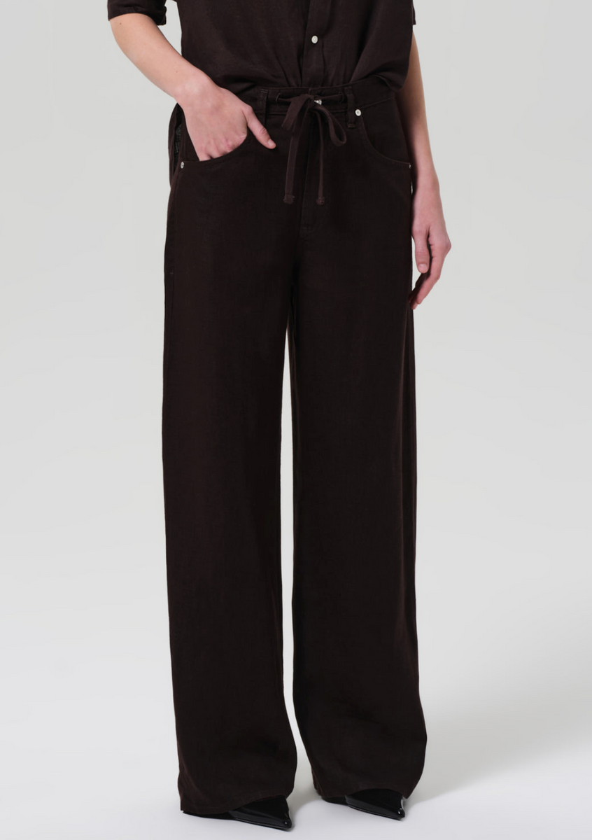 【CITIZENS OF HUMANITY】BRYNN TROUSER Citizens of Humanity Brynn Drawstring Linen Trousers | Free