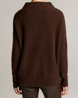 VINCE BOILED FUNNEL NECK PULLOVER