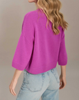 ALASHAN CASHMERE SIENNA ELBOW SLEEVE CREW