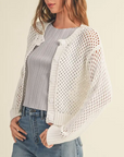 MIOU MUSE CROCHET BUTTON CARDIGAN