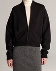 VINCE PONTE KNIT BOMBER JACKET