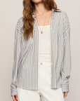Z SUPPLY REESE BUTTON UP STRIPE TOP