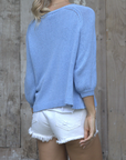 WOODEN SHIPS MADELINE 3/4 SLEEVE RAGLAN CREW COTTON