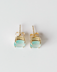 ELLI PARR EMMY STUDS - AQUA CHALCEDONY