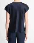 VINCE COWL NECK CAP SLEEVE BLOUSE
