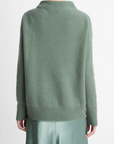 VINCE BOILED FUNNEL NECK PULLOVER