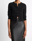 VINCE METAL BUTTON CARDIGAN