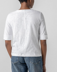 LILLA P CUFFED SLEEVE SPLIT NECK