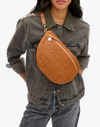 CLARE V WOVEN GRANDE FANNY