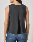 LILLA P PLEAT BACK SPLIT NECK TANK
