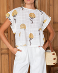 EMERSON FRY DOLMAN PEPLUM TOP