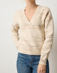 LILLA P OVERSIZED V NECK SWEATER
