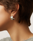 JENNY BIRD SILVER CHUNKY DOUNE HOOPS