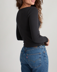 MARINE LAYER LEXI RIB SUN-IN SCOOP TEE