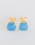 ELLI PARR EMMY STUDS-BLUE CHALCEDONY