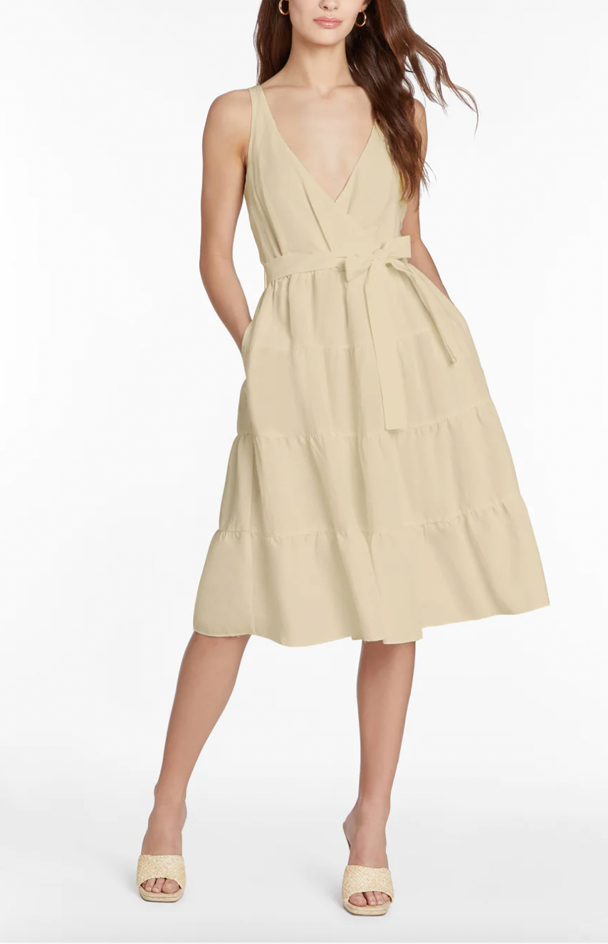 AMANDA UPRICHARD CORTLAND LINEN DRESS  Indigo